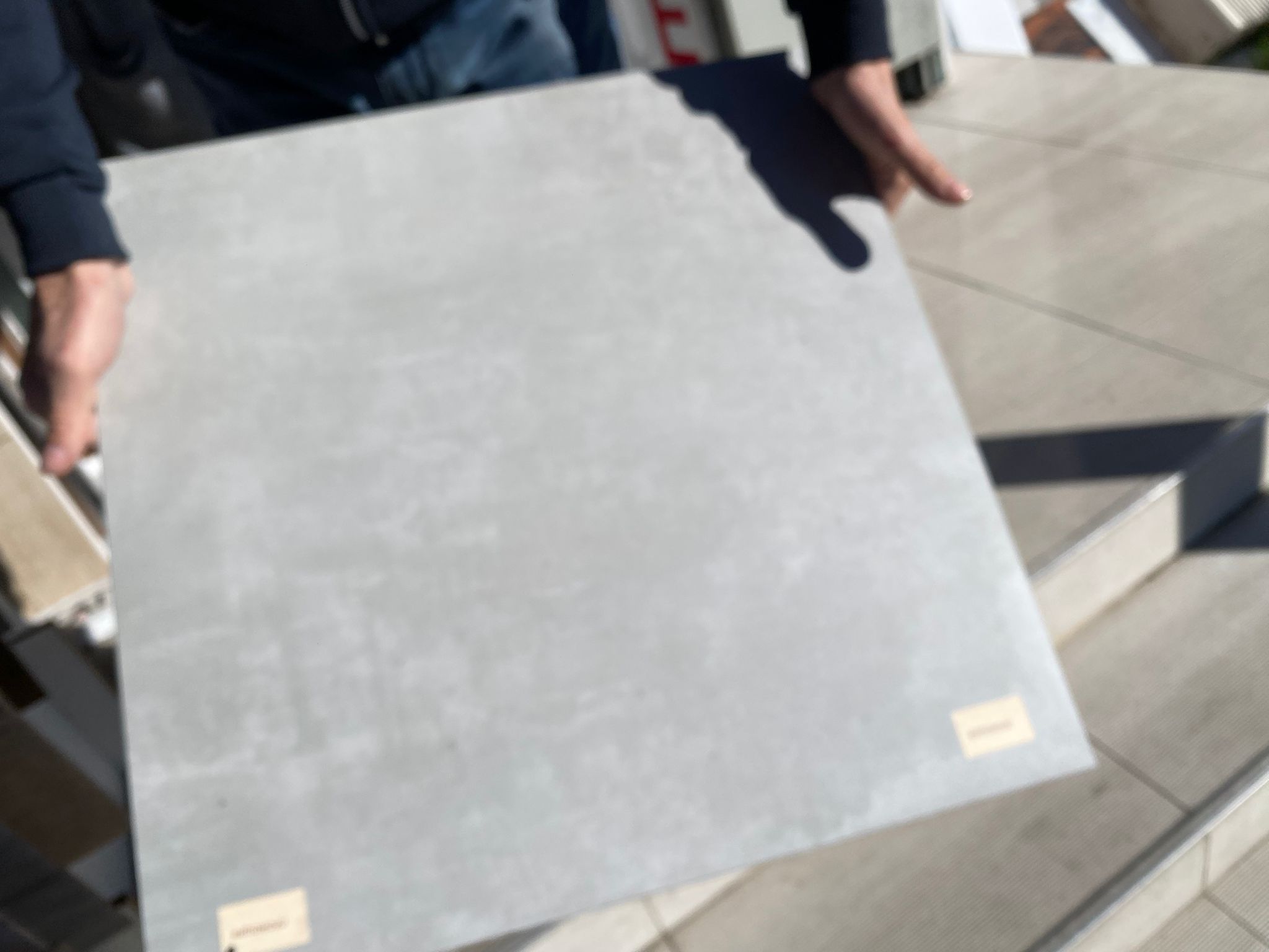 Balcony tile — light grey frost-resistant porcelain, Standard A