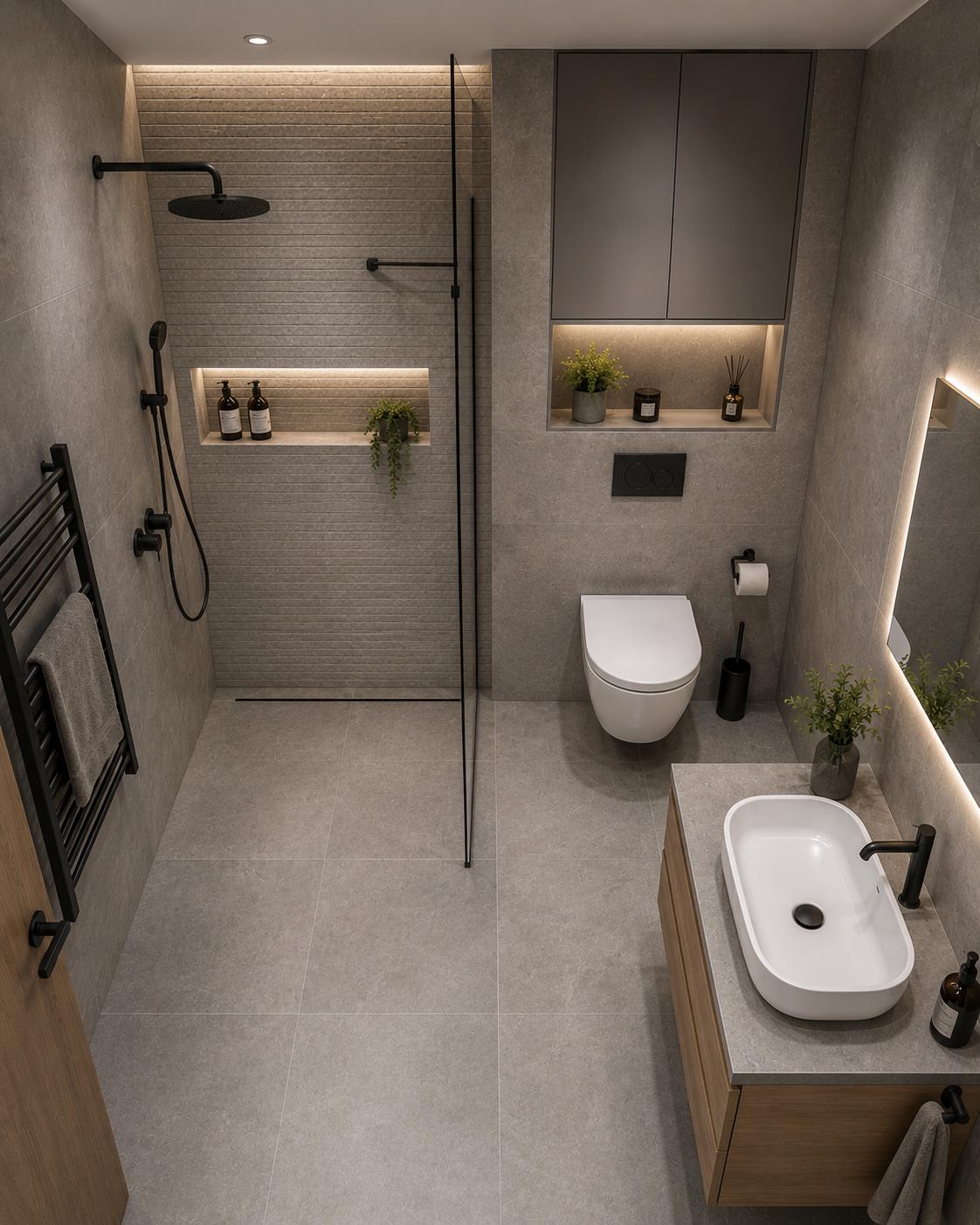 Bathroom tiles — Grey, Standard A
